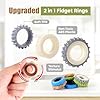 Fidget Toys Adults Sensory Rings, 12 Pack Sensory Spinner Rings - Stress Relief Sensory Toys for Kids ADHD - Quiet Desk Fidgets for Anxiety Office for Adults Teens #4