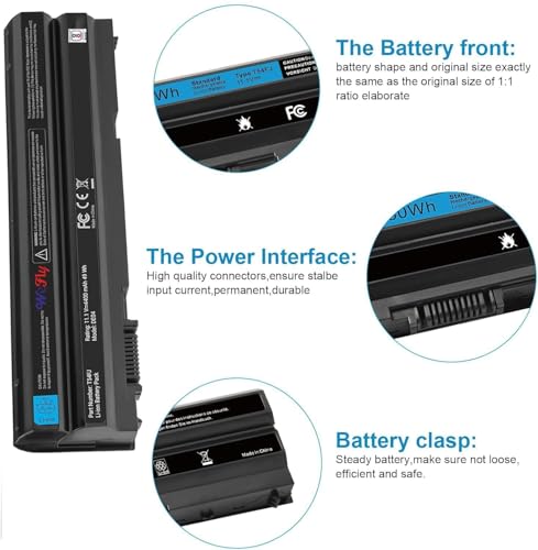 Image of 4400mAh Li-ion 6 Cell T54FJ 8858x Laptop Battery for Dell Latitude E6420 E6430 E6440 E6520 E6530 E6540 E5520 E5530 E5420 E5430, Inspiron 17r-7720 17r-se-7720 17r-5720 15r-5520 15r-7520 (E5420)
