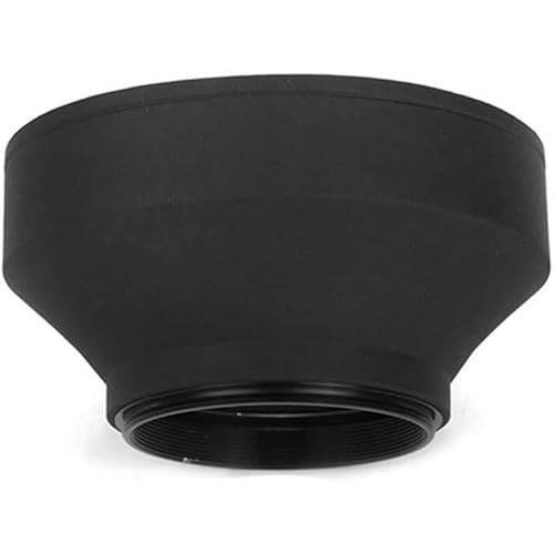 Parasol de goma 3 en 1 plegable de goma de 3 fases para objetivo 62 mm. Compatible con Canon compatible con Nikon