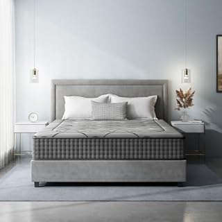 DEWINNER Matelas 140x190 cm, Hauteur 30 cm, Matelas Silencieux d'épaisseur Moyenne, Mousse à Mémoire de Forme Hybride, Ressorts Ensachés Individuels, Absorbant et Respirant