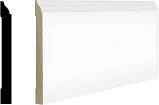 RMB 618 9/16 in. D x 5-1/4 in. W x 96 in. L Primed Finger-Joined Pine Baseboard Molding 1-Piece 8 ft. Total
