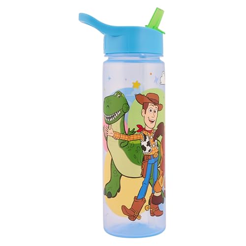 Disney Toy Story Water Bottle by Polar Gear With Flip Up Straw, 600ml, BPA Free, Recyclable, Featuring Woody, Bullseye, Jessie, Buzz Lightyear and Rex