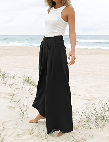 Women's High Waist Casual Wide Leg Palazzo Pants, Dress Pants for Women, Work Pants with Pockets for Women Office.2