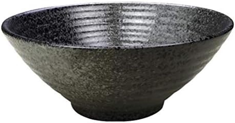 Luxshiny Japanese Style Ceramics Bowl Ceramic Sauce Bowl Dessert bowl Salad Bowl Snack bowl Fruit Salad Bowl Dessert Food Serving Bowl Instant Noodle Bowl (Black)