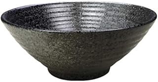 Luxshiny Japanese Style Ceramics Bowl Ceramic Sauce Bowl Dessert bowl Salad Bowl Snack bowl Fruit Salad Bowl Dessert Food Serving Bowl Instant Noodle Bowl (Black)