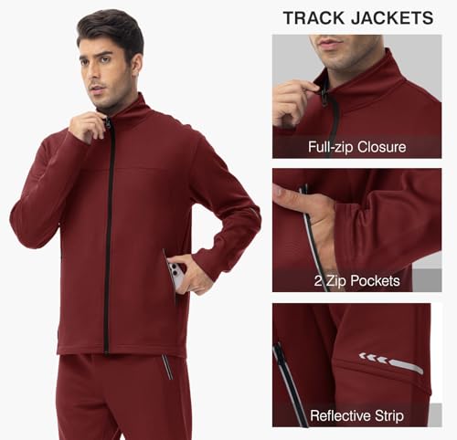 Image of TBMPOY Men's Tracksuits Sweatsuits for Men Sweat Track Suits 2 Piece Casual Athletic Jogging Outfits Full Zip Sets