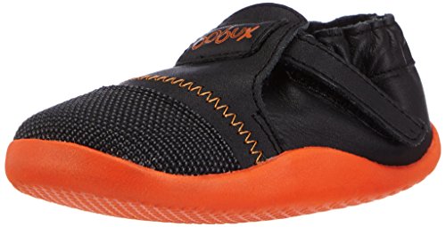 Bobux Unisex-Kinder 460785 Low-Top, Orange (schwarz/orange)