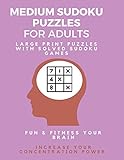  Medium Sudoku Puzzle Book for Adults : Large Print Puzzles with Solved Sudoku Games - Fun & Fitness your brain: Good at Sudoku? Here’s some!I Dare you to complete: 2 (Sudoku Puzzle Books)