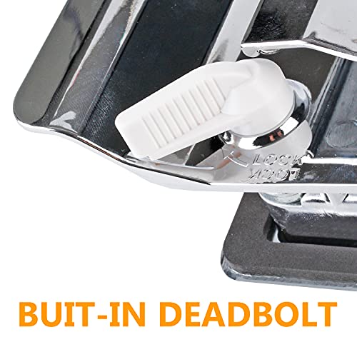 Vogrex Rv Door Lock, Travel Trailer Entry Door Lock With Paddle Deadbolt, Camper Door Latch Handle With 4 Keys, Chrome Trailer Door Lock For Camper Travel Trailer Rv #TOP5