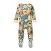 Burt's Bees Baby Baby Girls Pajamas, One-Piece Footed Sleeper PJs, Non-Slip Snug Fit for Infants 12, 18, and 24 Months