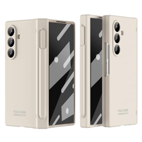 Coque de protection fine Samsung Galaxy Z Fold 7 beige antichoc haut de gamme