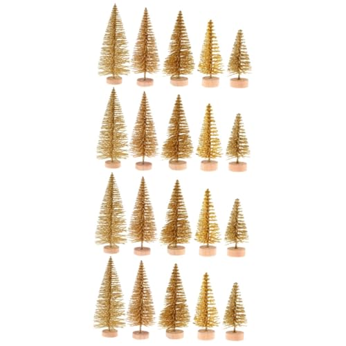 Arbre de vacances miniature en bois et flocage neige haute finition pour table
