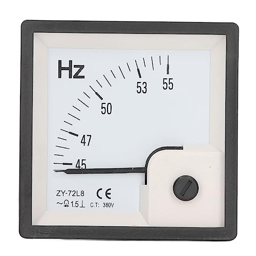 AC Frequenzmessgerät 380V 45-55 Hz Bereich 72x72mm Quadratisches Panel 1,5 Genauigkeitsklasse ABS Material Frequenztester Digital Frequenzmesser
