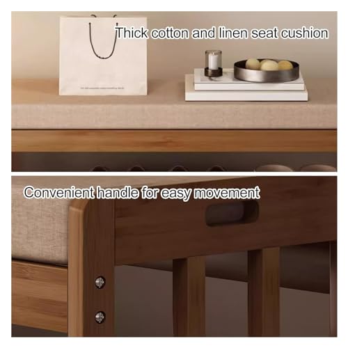 Banc de rangement à chaussures de qualité supérieure étagère élégante en bambou