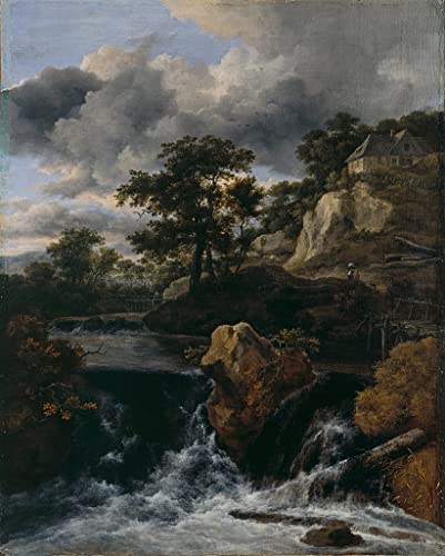 Affiches d'Art Cascade Jacob Van Ruisdael Grand Format pour la Décoration Murale Salon