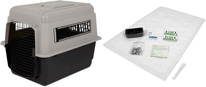 Petmate Ultra Vari Dog Kennel for Medium Dogs 32 in. and Petmate Kennel Travel Kit