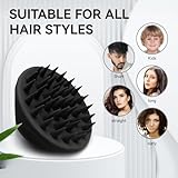 Ithyes 38 Finger vergrößerter Kopfmassage-Bürste, Silikon-Kopfhautmassagebürste, Scalp Massager Shampoo-Bürste, Massagebürste Haare, Hair Massager Scalp for Frauen, Männer, Haustiere,1 Stück (Schwarz)