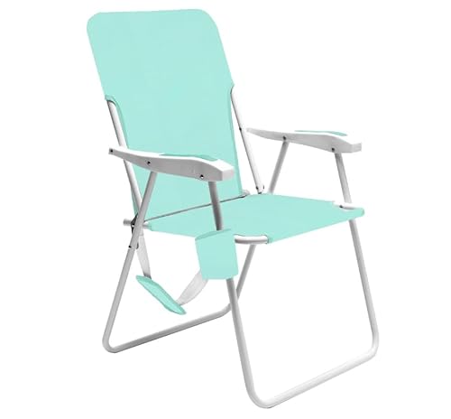 SUNNYFEEL Tall Folding Lawn Beach Chair Lightweight, Portable Sand Chair for Adults Heavy Duty 300 LBS with Cup Holders, Foldable Camping Lawn Chairs for Camp/Outdoor/Travel/Picnic/Concert/Sports