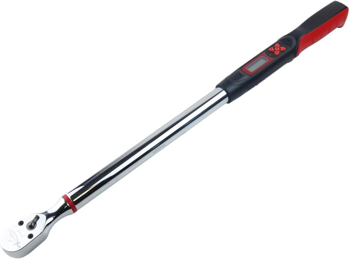 K Tool International 72132 25-Inch Digital Torque Wrench with 1/2-Inch Drive, 20-250 ft/lbs, 36-Tooth Gear, Non-Slip Handle, LCD Screen, Drop Forged Steel, Molded Case