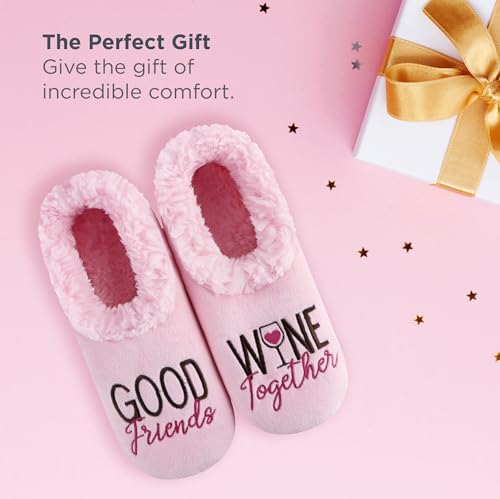 Image of Snoozies Slipper Socks -Funny Quote House Slippers for Women, Non-Slip Fuzzy