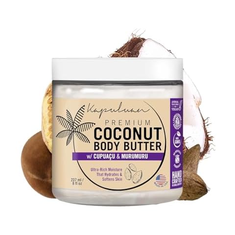 Kapuluan Coconut Body Butter for Women Dry Skin, Body Butter with Pure Coconut Oil, Cupuaçu & Murumuru,Body Cream Whipped Body Butter for Women, Shea Body Butter Cream Body, Mantequilla Corporal Cover