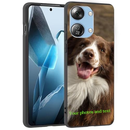 WISTFULNAI Personalizada Funda para HTC Wildfire E4 Plus,Personalizable con Foto Imagen o Texto Carcasa,Black Silicona Suave TPU Antigolpes Cover,para Wildfire E4 Plus Case  T1