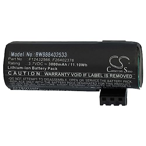vhbw Batería reemplaza Ingenico F12432566, F26402376 para escáner códigos de Barra, TPV (3000 mAh, 3,7 V, Li-Ion)