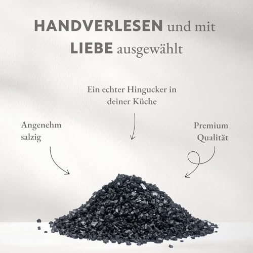 Boomers Gourmet - Hawaii Meersalz Black Lava I Schwarzes Salz aus Hawaii I Exotisches Finishing Salz mit Aktivkohle – Perfekt für Fisch, Fleisch und Pasta - Gewürzdose 11,5 cm - 200 g