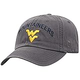 Top of the World West Virginia Mountaineers Men's Adjustable Relaxed Fit Charcoal Arch hat,...
