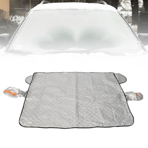 AKLOSIPY Aluminiserat Vindruteskydd med Nio Magneter, väder för Is, snö, Frost, Vinterbil