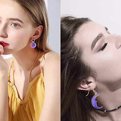 1 Set 31pcs DIY Mixed Assorted Gold Plated Enamel Charm Unicorn Flower Dress Fish Shell Moon Star Animals Pendant DIY for Necklace Bracelet Jewelry Making and Crafting Charms