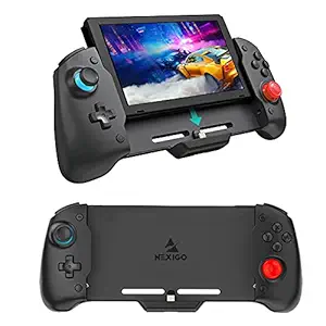 NexiGo Upgraded Switch Ergonomic Controller for Nintendo Switch Handheld Mode, Ergonomic Controller with Adjustable 6-Axis Gyro, Dual Motor Vibration, Compatible with All Games of Switch