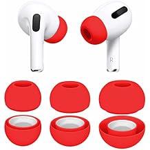 3 Pairs Compatible with AirPods Pro 1st 2nd Ear Tips Buds, Small Medium Large 3 Size Silicone Rubber Eartips Earbuds Gel Accessories Compatible with AirPods Pro 2 and 1st - S/M/L Red