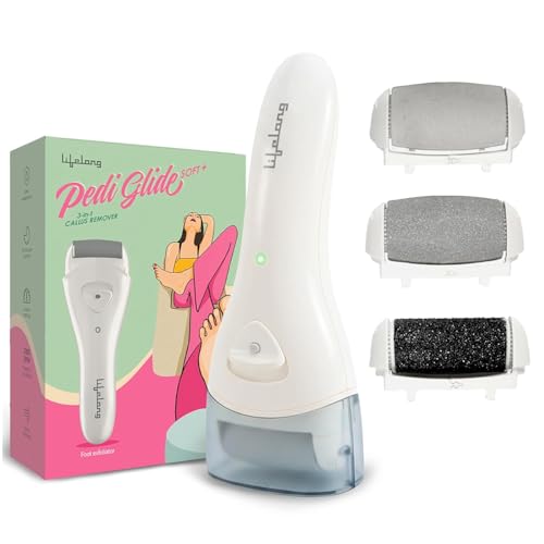 Lifelong PediGlide Soft+ 3-in-1 Callus Remover For Feet | Electro...