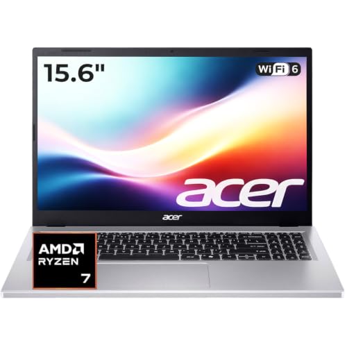 Image of Acer Aspire 3 Premium Laptop | AMD Ryzen 7 7730U CPU | 15.6 inch FHD Display | 16GB RAM | 512GB SSD | Windows 11 | Pure Silver | School, Business & Productivity
