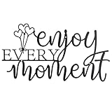 OYEFLY Metal Wall Sign Decor,Metal Words Hallway Wall Decor (Black)