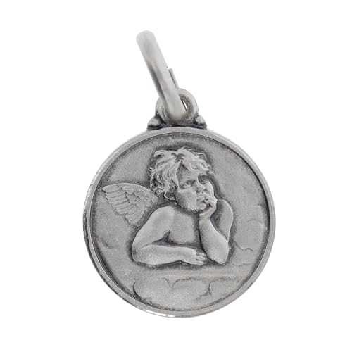 Medalla ángel plata 925 SHALOM regalo bautizo comunión recién nacido