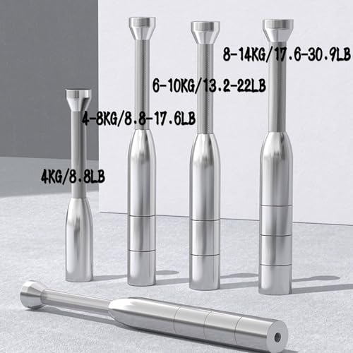 Steel Mace - Mazza indiana regolabile per esercizi muscolari e condizionamento per fitness, stretching e riabilitazione delle spalle, perfetto per casa palestra e ufficio