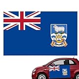 Falkland-Insel-Flagge, 91 x 152 cm, Falkland-Flagge mit Ärmelboot und , Union Jack, zeigen Sie Ihren Patriotismus, Platin-Jubiläumsdekorationen 2022, 91 x 152 cm