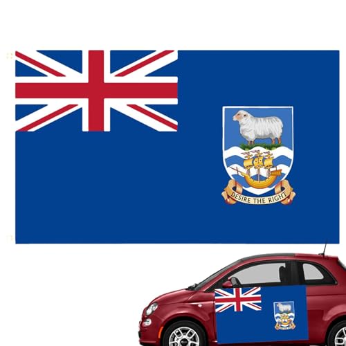 Bandera de las Malvinas Textil Resistente para Exterior de 91cm 8