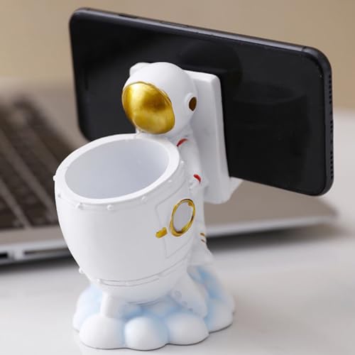 Idée cadeau originale : le porte-pinceaux de bureau astronaute au design spatial unique - 7