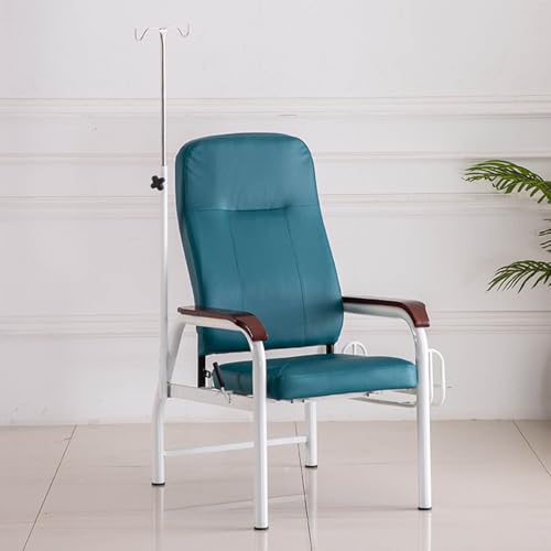 Silla médica ajustable con reposabrazos y soporte de poste intravenoso para extracción de sangre y cuidado del paciente