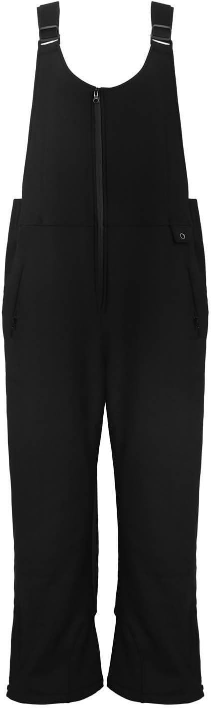 Womens Ski Pants with Fleece Lining and Knee Pads, Outdoor Waterproof Windproof Warm Snow Bibs for Skiing Snowboarding