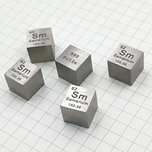 Samarium cube de densité 99,9% : bloc de métal pur pour expérimentation physique - 4