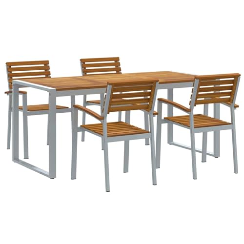 Gecheer 4-Seater Garden Dining Set - Teak ...