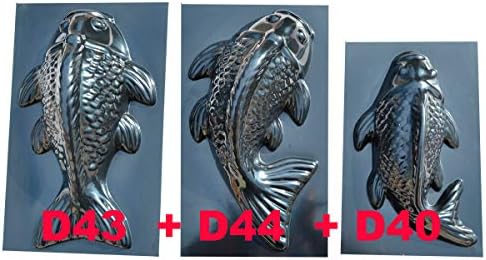 Concrete Mold 3D Fish Stone Decor Garden Aquarium Plastic Mold Sold (D43+D44+D40)