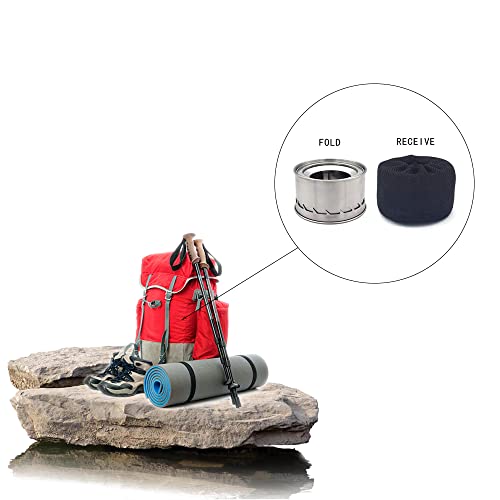 Camping Stove,12 Inch Stainless Steel Portable Wood Burning Foldable Backpacking Stove Camping Stove For Outdoor Backpacking Hiking Traveling Picnic Bbq #TOP4