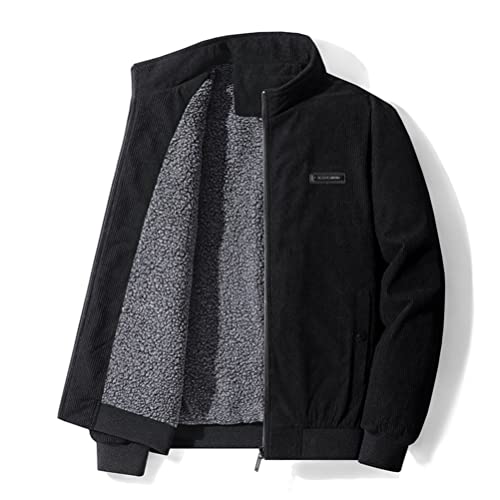 CNSTORE Jaqueta masculina casaco sherpa quente de inverno de algodão de veludo cotelê masculino