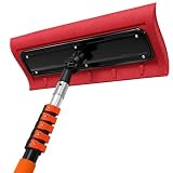 16 FT Telescoping Roof Rakes for Snow Removal (Up to 22 Ft Standing Reach) | S-Shape Scratch-Free Snow Shovel Tool for House Roof, Solar Panels, Metal Roof, & Car