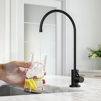 KRAUS Purita 2-Stage Under-Sink Filtration System with Single Handle Drinking Water Filter Faucet in Matte Black
